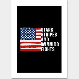 Stars Stripes and Winning Fights Posters and Art